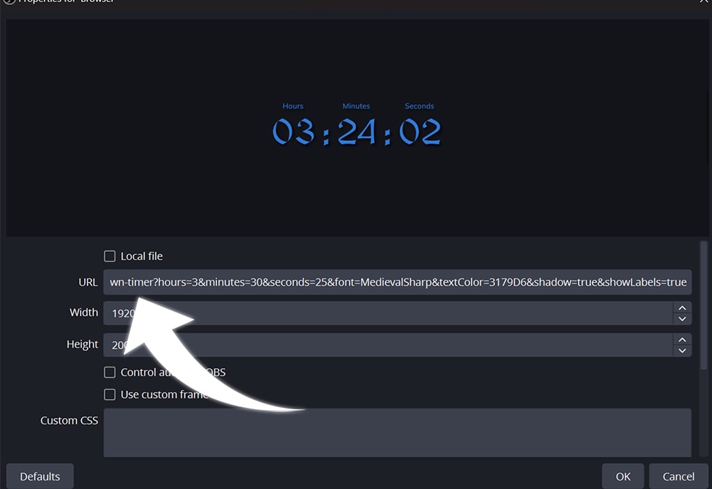 Obs browser source for countdown timer